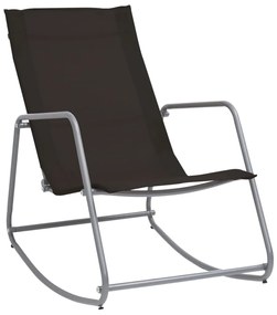 47928 vidaXL Cadeira de baloiço para jardim 95x54x85 cm textilene preto