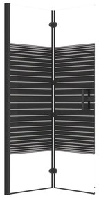 Divisória de chuveiro dobrável ESG 100x140 cm preto