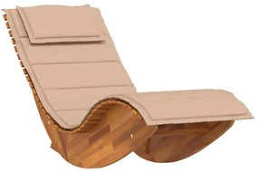 Espreguiçadeiras Balançantes com Almofadas 2 pcs Madeira Sólida de Acá