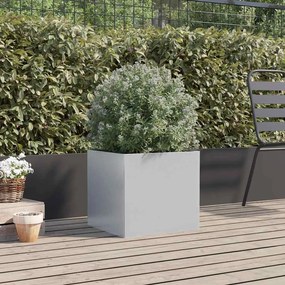 Vaso/floreira 42x40x39 cm aço galvanizado prateado