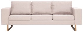 2 pcs conjunto de sofás tecido cor creme