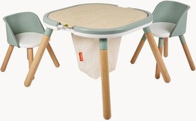 Mesa para crianças de brincar em madeira de faia com cadeiras Funzy, conjunto de 3