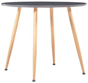 vidaXL Mesa de jantar 90x73,5 cm MDF cor cinzento e carvalho