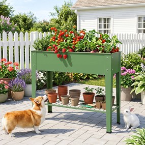 Floreiras para Plantas, 95 x 31 x 80 cm, com Estante de Rede, Verde