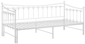 Estrutura sofá-cama de puxar 90x200 cm metal branco