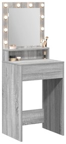 Mesa de Toucador com Luzes LED em Cinza Sonoma - 50x41x135 cm