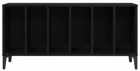 Armário de Carvalho Preto - 100x38x48 cm Feito em Madeira Engenharia