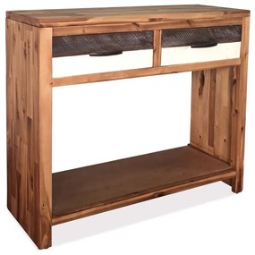 vidaXL Mesa consola madeira de acácia maciça 86x30x75 cm
