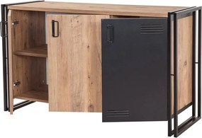 Conjunto de Mobiliário de Sala Cosmo – Pinho Atlântico Preto – TV Unit