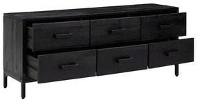 Armário de arrumação 110x30x45 cm pinho maciço preto