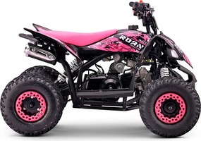 Mini moto 4 gasolina para crianças de gasolina 110cc Roan Ratte R6 R-N-1,C/ marcha-atrás e limitador velocidade Rosa