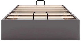 Estrutura de cama otomana sem colchão 90x200 cm cinzenta