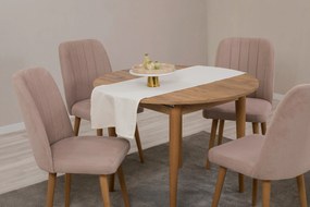 Conjunto de Mesa de Jantar Extensível Vina – Pinho Atlântico – Mesa: 1