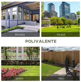Outsunny Banco de Jardim de 2 Lugares Banco de Exterior de Aço com Apoio para os Braços e Encosto Decorativo para Terraço Varanda Pátio Carga 280kg 128x62,5x81,5cm Preto