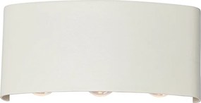 Candeeiro de parede exterior branco com LED 6 luzes IP54 - Silly