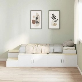 vidaXL Estrado de cama com arrumação Branco 75 cm Madeira processada