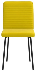 Cadeiras de jantar 2 pcs veludo amarelo