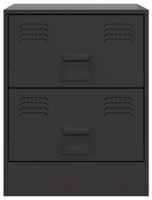 Mesa de cabeceira 34,5x39x44 cm aço preto