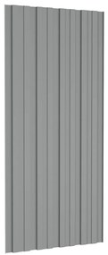 Painéis de telhado 36 pcs 100x45 cm aço galvanizado cinzento