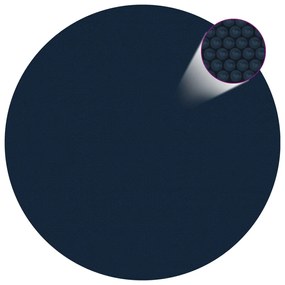 Película p/ piscina PE solar flutuante 300 cm preto e azul