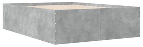 Estrutura de cama 135x190 cm derivados de madeira cinza cimento