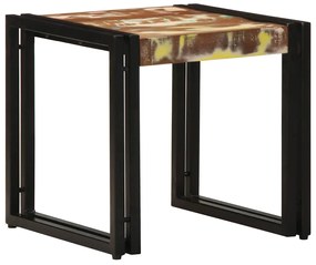 Mesa de Centro Multicolorida 40x50x38 cm Madeira Recuperada