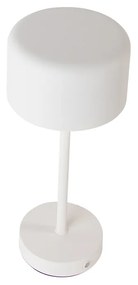 LED Candeeiro de mesa moderno branco recarregável - Poppie Moderno