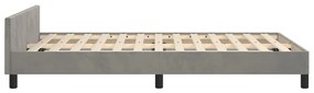 Estrutura de cama sem colchão 120x200 cm veludo cinzento-claro