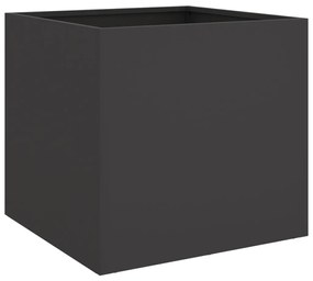 Vasos/floreiras 2 pcs 42x40x39 cm aço preto