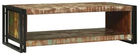 vidaXL Mesa de centro 120 x 50 x 38 cm Madeira recuperada maciça