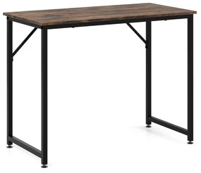 Mesa de estudo moderna e simples, mesa de computador com estrutura de aço resistente