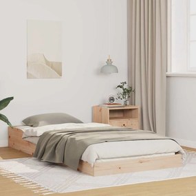 vidaXL Estrutura da Cama Castanho 80 x 200 cm Madeira de pinho maciça