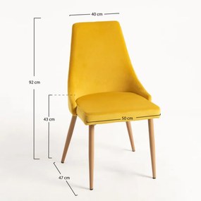 Cadeira Stoik Wood - Amarelo