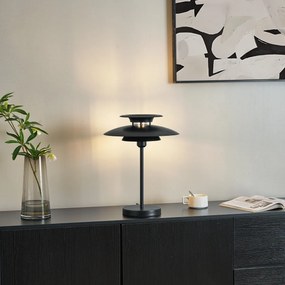 Candeeiro de mesa retro aço preto 45cm - Pauly