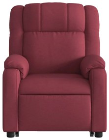 Poltrona de massagens reclin. elevatória tecido vermelho tinto