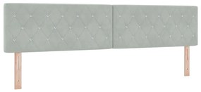 Cama Box Spring com Colchão vidaXL Cinza Claro 200x200 cm Veludo