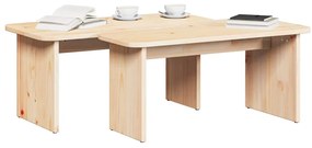 Mesa de centro 2 pcs Natural 100 x 69 x 35.5 cm