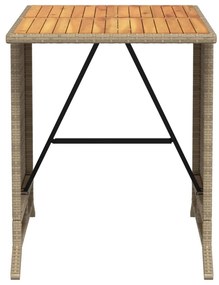3 pcs conjunto bistrô com almofadões vime PE bege