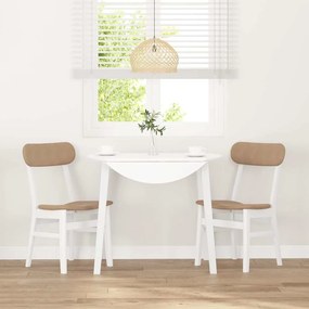Cadeiras de jantar com almofadões 2 pcs madeira maciça branco