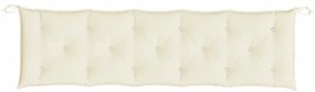 Almofadão p/ banco de jardim 180x50x7cm tecido oxford creme