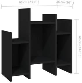 Móvel de apoio 60x26x60 cm derivados de madeira preto