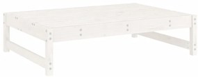 4 pcs conjunto lounge de jardim madeira de pinho maciça branco