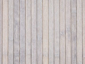 Cesto em madeira de bambu cinzenta clara e branca 60 cm MATARA Beliani