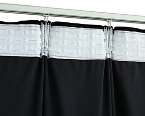 Cortinas blackout com ganchos 2 pcs 140x175 cm veludo preto