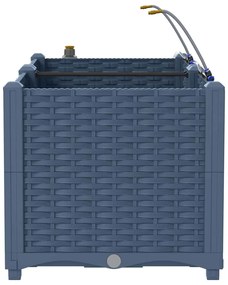 Vaso de Jardim Cestaria Cinzeto 40 x 40 x 126cm Plástico