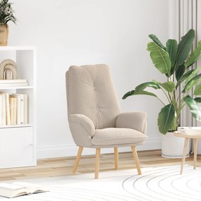 vidaXL Poltrona Relaxante Cinza Claro em Tecido de Lã