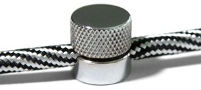 Sarè - Metal wall fairlead fixing for textile cable - Chrome
