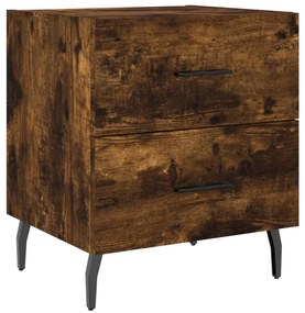 Mesa de cabeceira 2 pcs derivados de madeira carvalho fumado