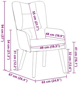 Cadeira Relaxante vidaXL Veludo Cinza Escuro