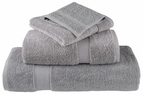8pcs Conjunto toalhas banho premium SOLUND 600 gsm cinza